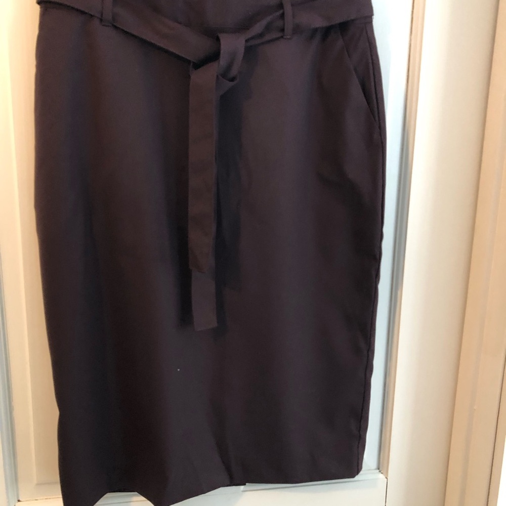 NWT Banana Republic Purple (EggplantAubergine) Women's Skirt With Tie Front